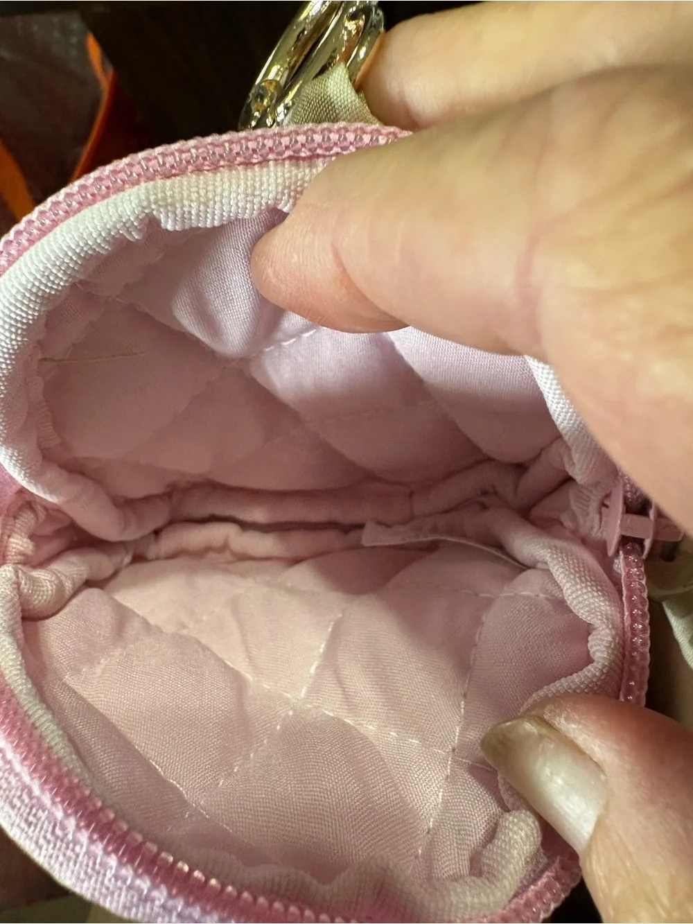 Quilted Leopard Print Coin Pouch in Pink and Tan
